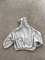 Korean Fashion Simple Gray Double Sided Oversized Zipper Hoodie Women Y2K New Harajuku Gothic Casual Joker Couple Sweatshirt - Matrix Studios