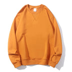 380g Tight Match Heavy Inverted Triangle Loose Versatile Solid Cotton Vintage Autum Winter Long Sleeve Round Neck Sweater - Matrix Studios