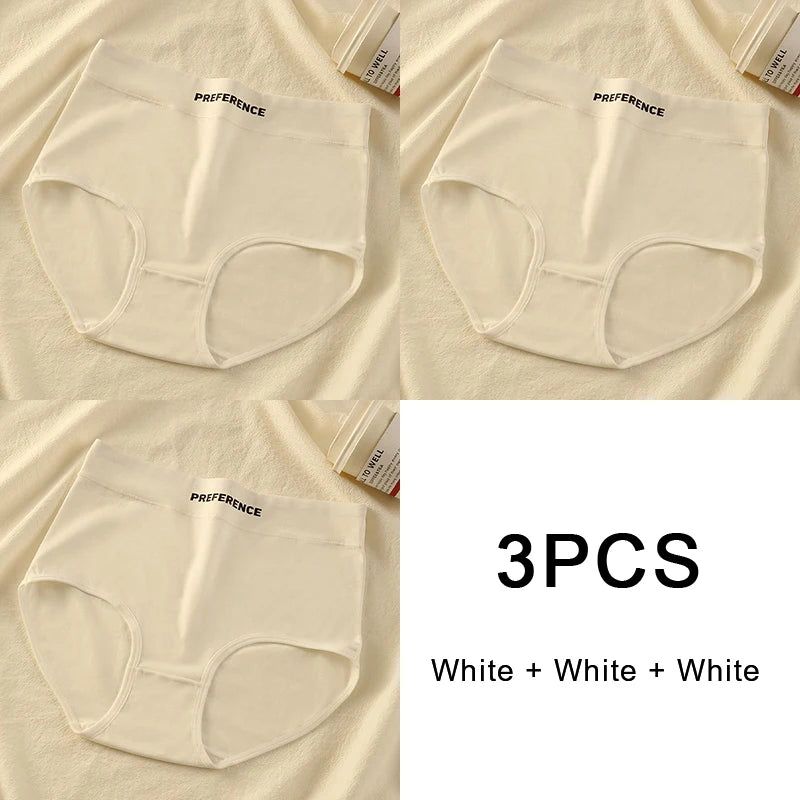 3PCS/set Color Panties Cotton Women Comfortable High-waist Underwear Soft Lingerie Breathable Female Panty Fitness Sports Briefs - Matrix Studios