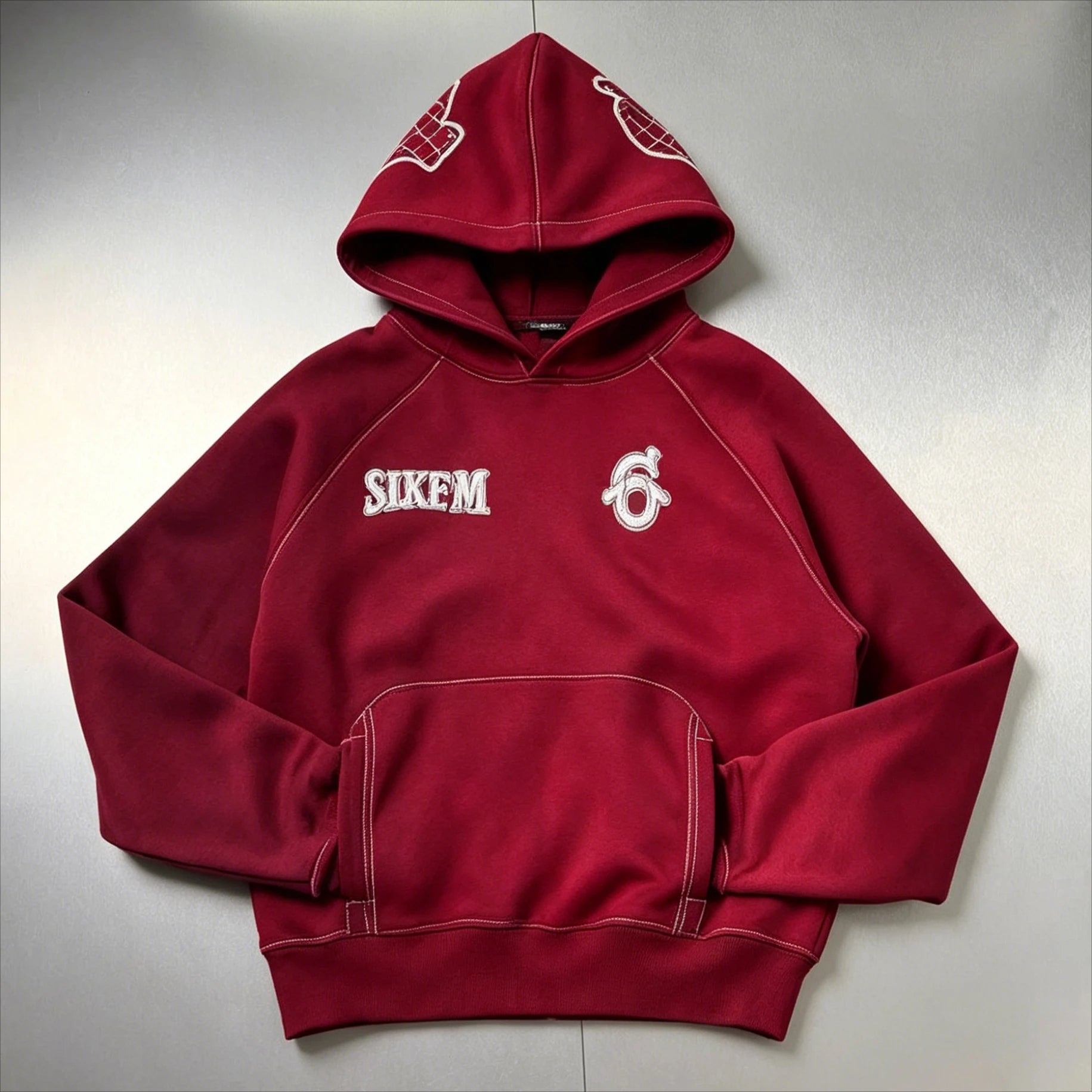 New Fashion Solid Color 2 Piece Casual Hoodie Sets Sweatshirt Y2K Retro Embroidered Logo High Street Hip Hop Unisex Jogger Suits