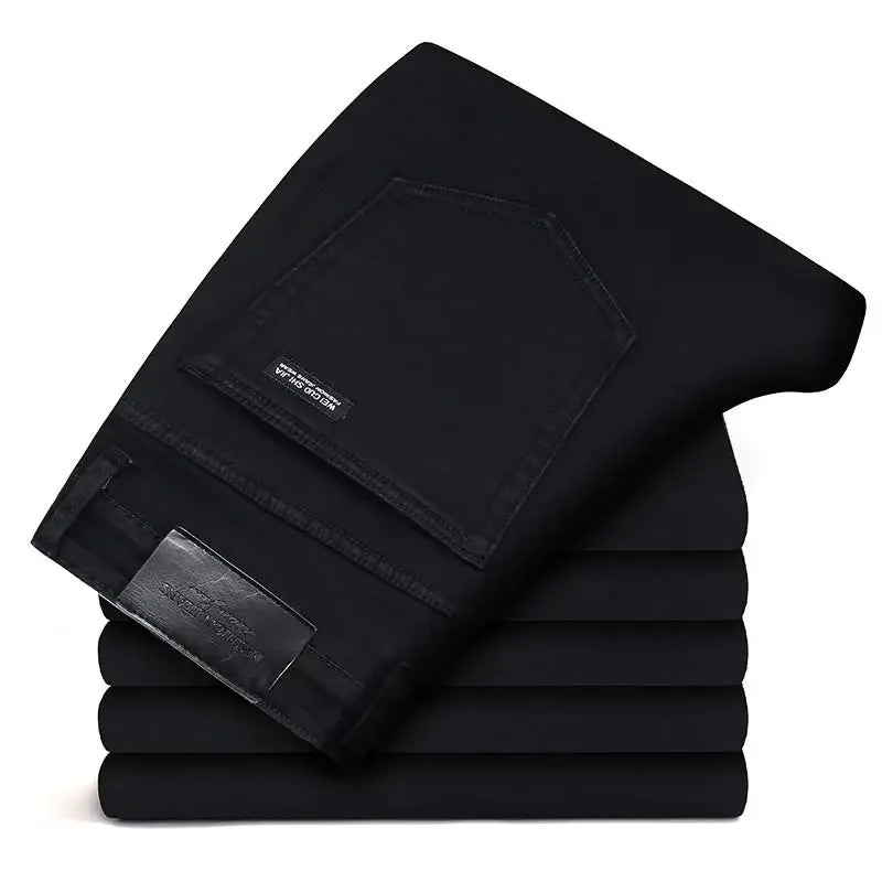 Spring Autumn Men Classic Fashion Brand Jeans Homme Man Soft Stretch Black Biker Masculino Denim Trousers Mens Pants Overalls - Matrix Studios