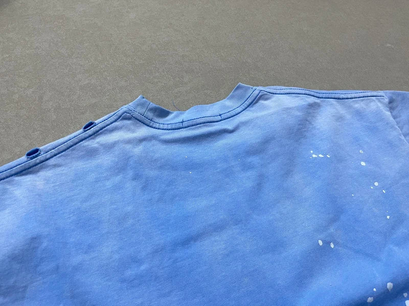 Summer SATOSHI Waistcoat Blue Splash Ink Destruction Sleeveless Tank Top Retro Fading Letter Tshirt Men Women Vest Streetwear - Matrix-studios.com