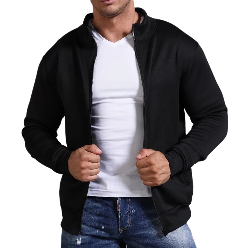 New Men's Sweat Jacket Pullover Hoodie Sweatshirt Man Without Hood with Zip Jacket Outdoor Sport Lightweight Streetwear M-3XL - Matrix Studios