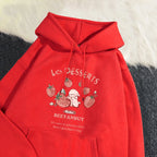 Fashion Women'S Hoodie Cute Strawberry And Rabbit Printed Sweatshirt Pocket Soft Warm Breathable Pullover Autumn Winter Hoody - Matrix Studios