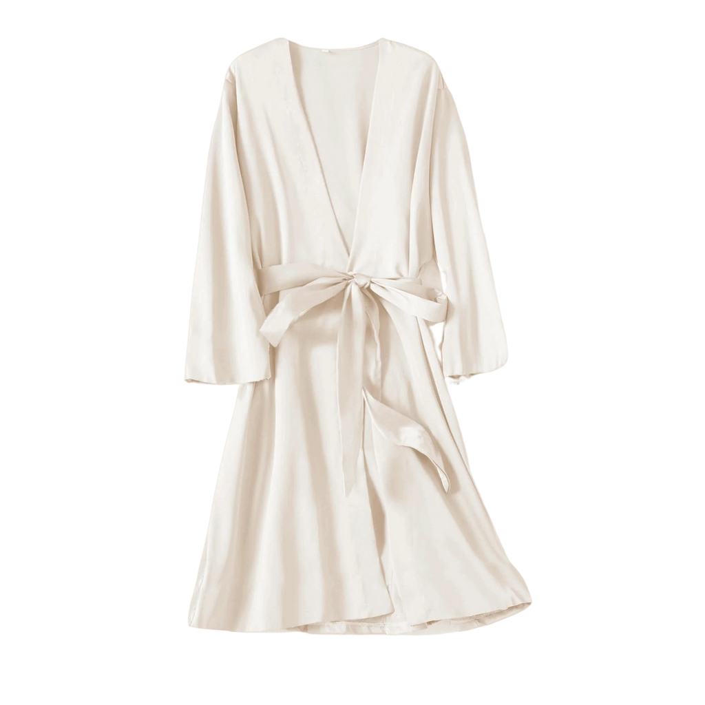 Satin Robe Female Intimate Lingerie Sleepwear Silky Bridal Wedding Gift Casual Kimono Bathrobe Gown Nightgown Sexy Nightwear - Matrix-studios.com
