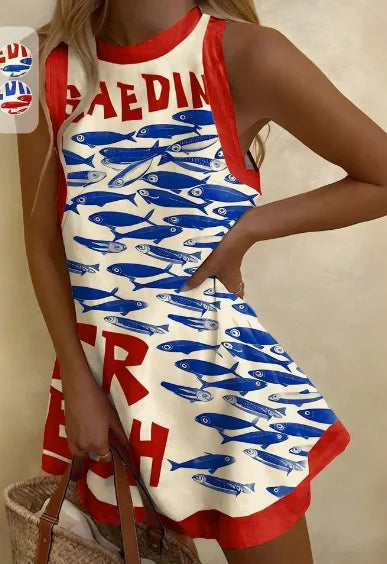 Beach Swimming Suit Dress Woman 2026 Short Cover Up Bikini Tunic Playa Ocean Casual Shirt Sleeveless Clothes Multiple Colors Sea - Matrix Studios
