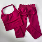 1-2pcs Gym Set Women Backless Tank Tops High Waist Scrunch Seamless Shorts High Waist Yoga Leggings Workout Sets Gym Suit - Matrix-studios.com