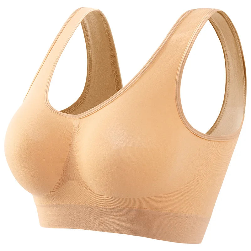 Women's Seamless Push-Up Bra Sports Bralette Non-wire Crop Top Solid Sexy Lingerie No-Pads Breathable Plus Size Tank Bra S-5XL - Matrix Studios