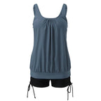 5XL Plus Size Tankini Sets for Women Two Piece Swimsuits High Waist Sexy Bikini Bathing Suit Beach Swimwear - Matrix-studios.com