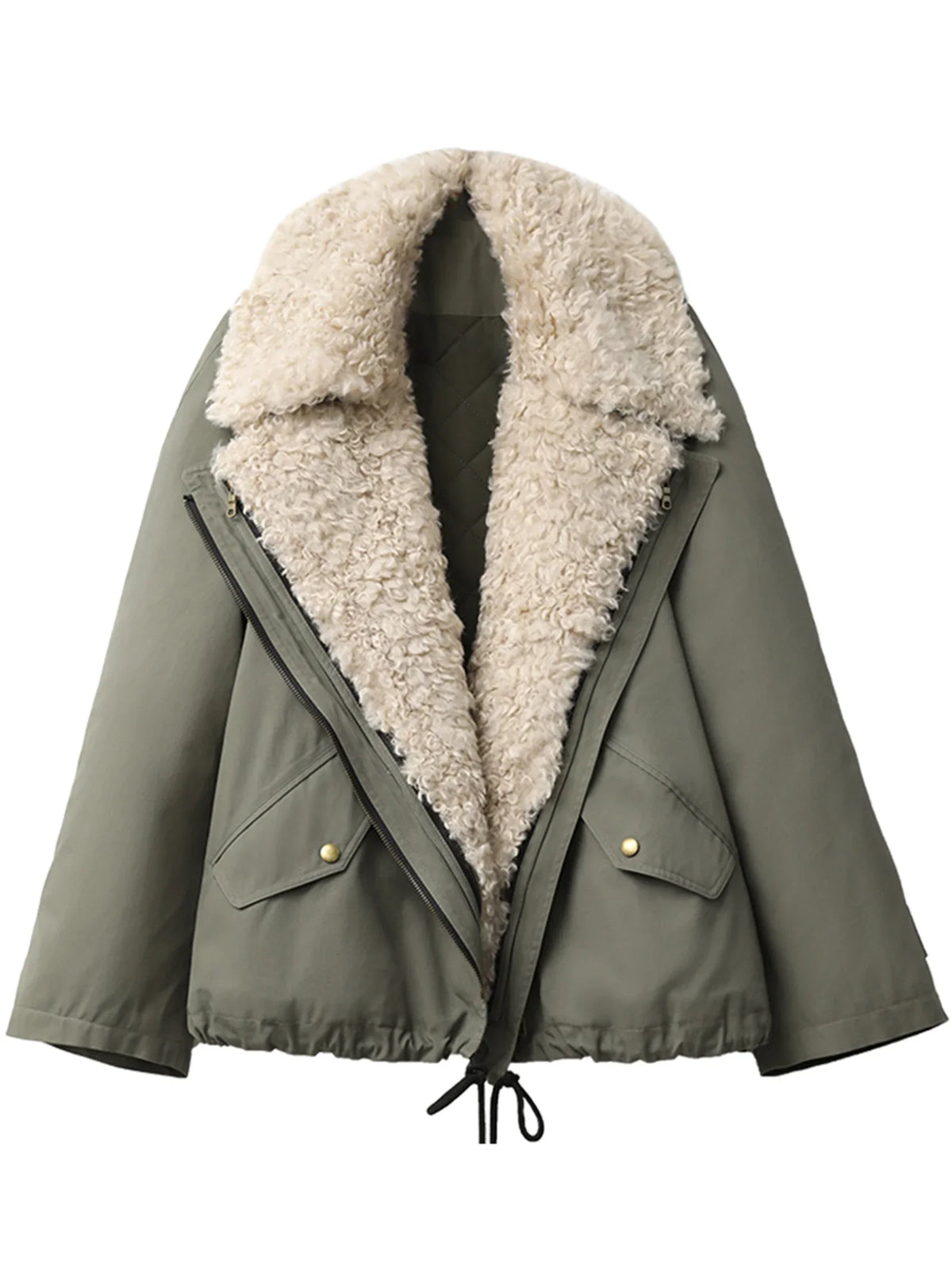 CHIC VEN Women Coats Streetwear Loose Casual New Retro Motorcycle Cotton Jacket Thick Warm Female Overcoat Autumn Winter 2026 - Matrix-studios.com