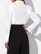 Autumn New White Shirt Women's Fashion Elegant Casual Long Sleeve Shirt Tops Holiday Party Womens Tops And Blouses Women Clothes - Matrix-studios.com