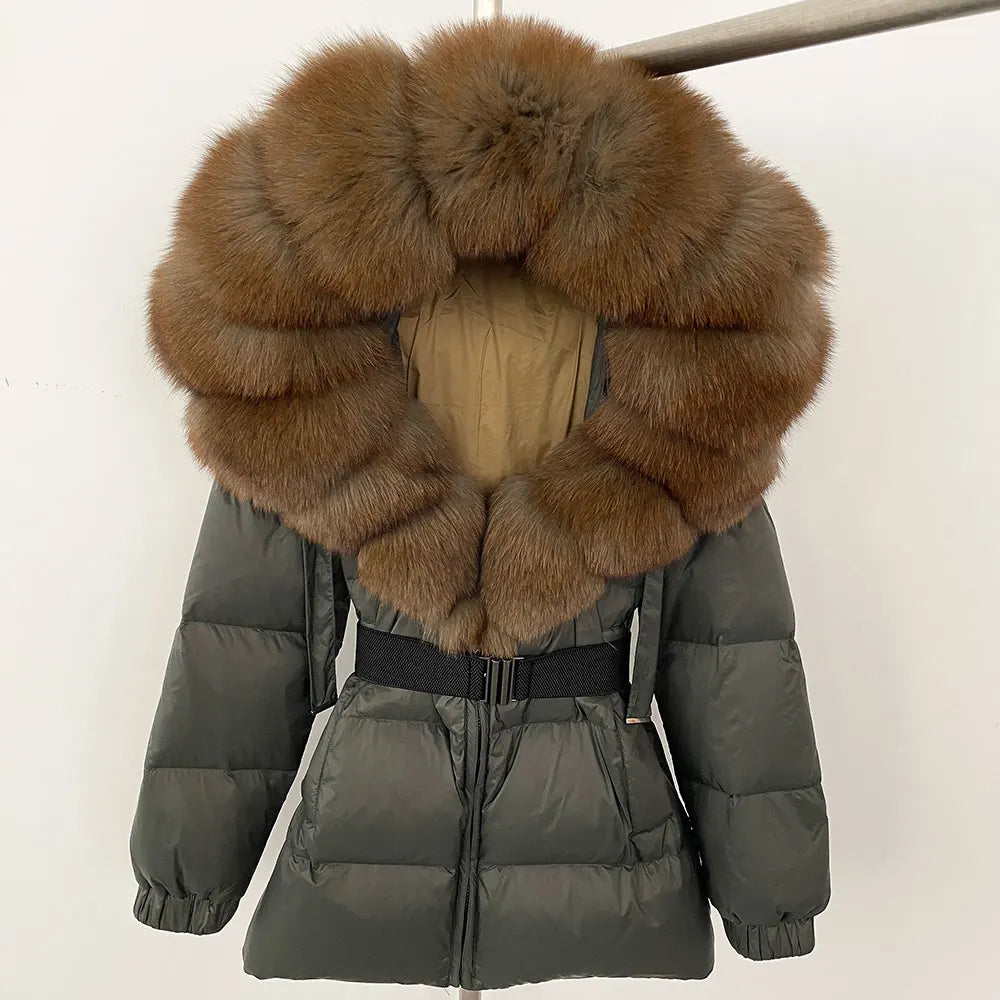 OFTBUY Winter Clothing Puffer Jacket Women Real Fox Fur Hooded Thick Warm 90% White Duck Down Coat Female Parkas Waterproof - Matrix Studios