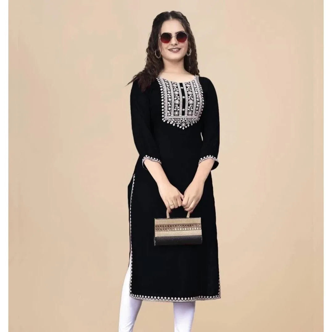 Muslim Kurt Women's Fashionable And Comfortable Dress With Flowers Straight Tube And National style Abito Donna Musulmana - Matrix-studios.com