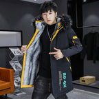 Winter Men's Long Down Jacket Fashion Male Thermal Parkas Coats Casual Men Classic Fur Collar Warm Padded Jackets Clothing 5XL - Matrix Studios