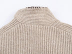 2025 Winter New Sweet and Fashionable Stand up Collar Long Sleeve Bow Decoration Knitted Sweater for Women - Matrix Studios