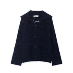 European and American style autumn and winter new women's clothing design sense coarse needle hollow knitting cardigan jacket - Matrix Studios