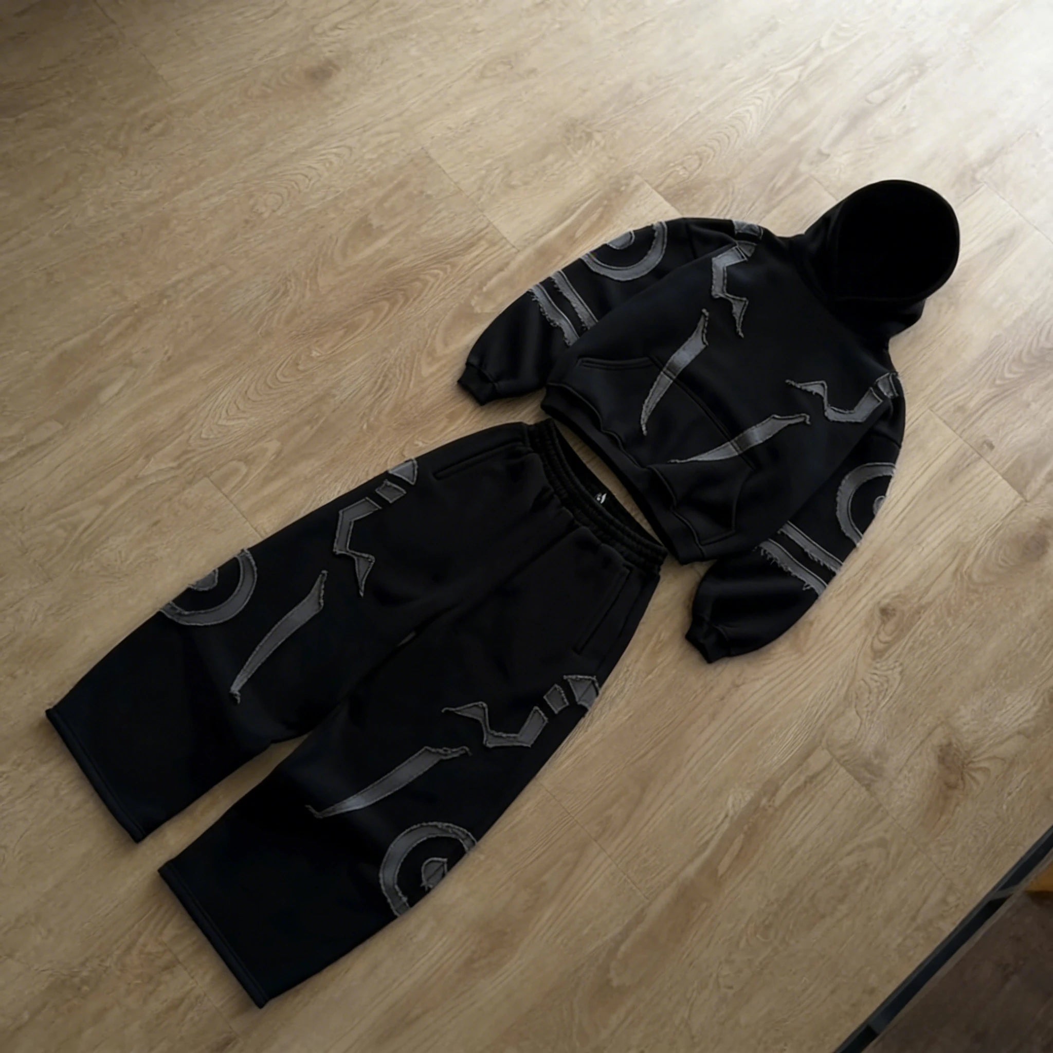 2026 New trendy Retro Washed Cotton Y2K men Hoodie Tracksuit Set Oversized 2 Piece Sweatshirt American Unisex Hip Hop Streetwear