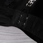 Silver Rivets Punk Rave Bralette Lingerie Gothic Bra Top Sexy Push Up Brassiere Nightclub Party Bar Fashion Hot Bras for Women - Matrix Studios