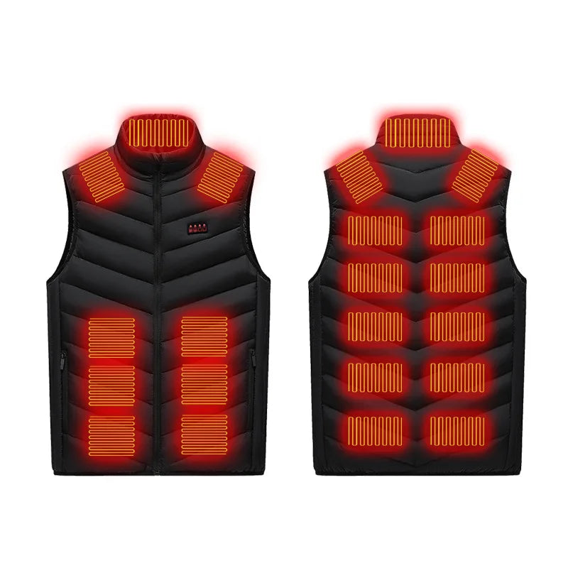 21 Heated Vest Zones Electric Heated Jackets Men Women Sportswear Heated Coat Graphene Heat Coat USB Heating Jacket For Camping - Matrix Studios