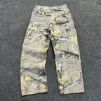 Men's Branch Camouflage Jeans American Style Old Washed Wide Leg Retro Loose Fashion Trend Street Straight Jeans Camo Pants Y2K - Matrix Studios