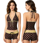 Women'S Swimsuit 2 Piece Polka Dot Tankini Swimsuit For Women Cute Bikini Top With Boyshorts Triangle Bathing Suit For Women - Matrix-studios.com