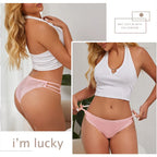3PC/Set Women's Sexy Floral Lace Panties Low Rise Hollow Out Briefs Transparent Underwear Female Elastic Straps Soft Lingerie - Matrix Studios