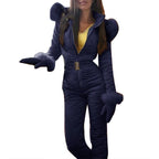 Winter Snowboard Jumpsuit Winter Outdoor Women's Hooded Jumpsuit Windproof Waterproof Ski Suit for Snowboarding Hiking Women Ski - Matrix Studios