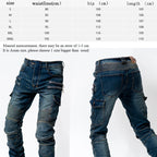 New Autumn Men Pants Casual Tactical Jeans Male Multiple Pockets Cargo Pant Casual Straight Dimem Jeans Trousers Plus Size S-4Xl - Matrix Studios