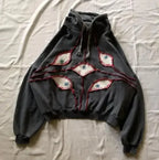 New TOROM Black Applique embroidery Personality Trend Zip Up Hooded Jackets Couple Hip-Hop Streetwear Classic Sweatshirt Men Ins