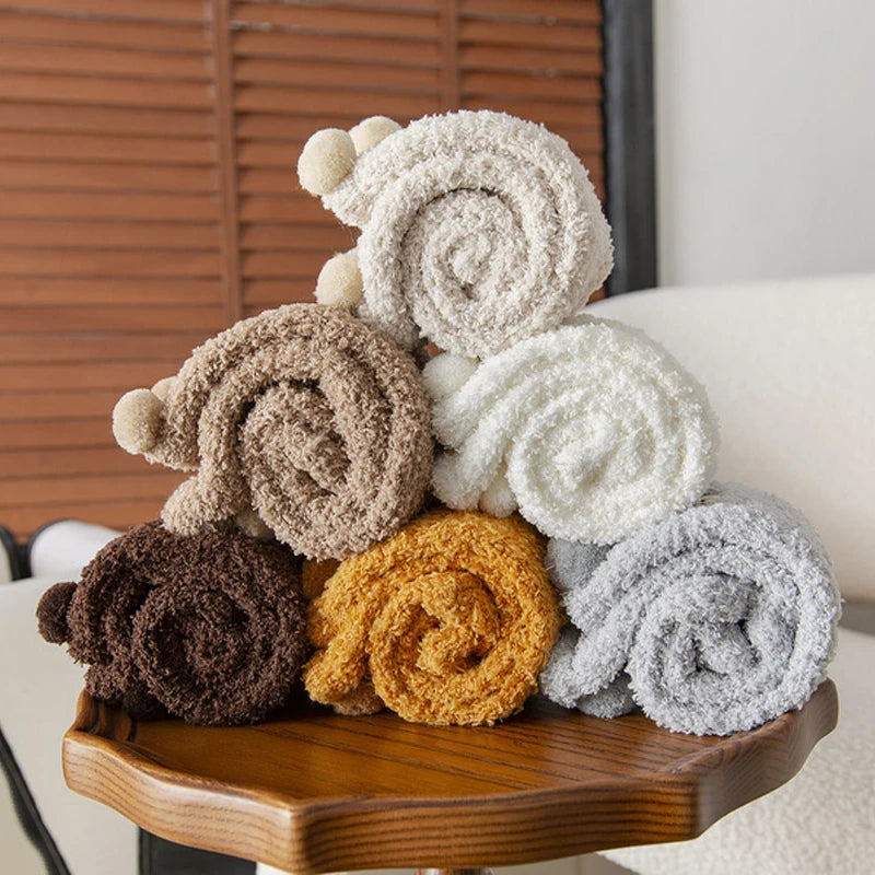 Cute Bear Winter Socks Women's Thickened Plush Warm Comfortable Sleeping Sock Cute Cartoon Lovely Floor Socks Mid Tube Socks - Matrix Studios