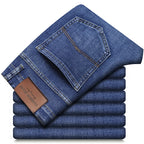 Wthinlee 8 Models Spring Autumn Business Jeans Men Casual Straight Stretch Fashion Classic Work Denim Trousers Brand Clothing - Matrix Studios