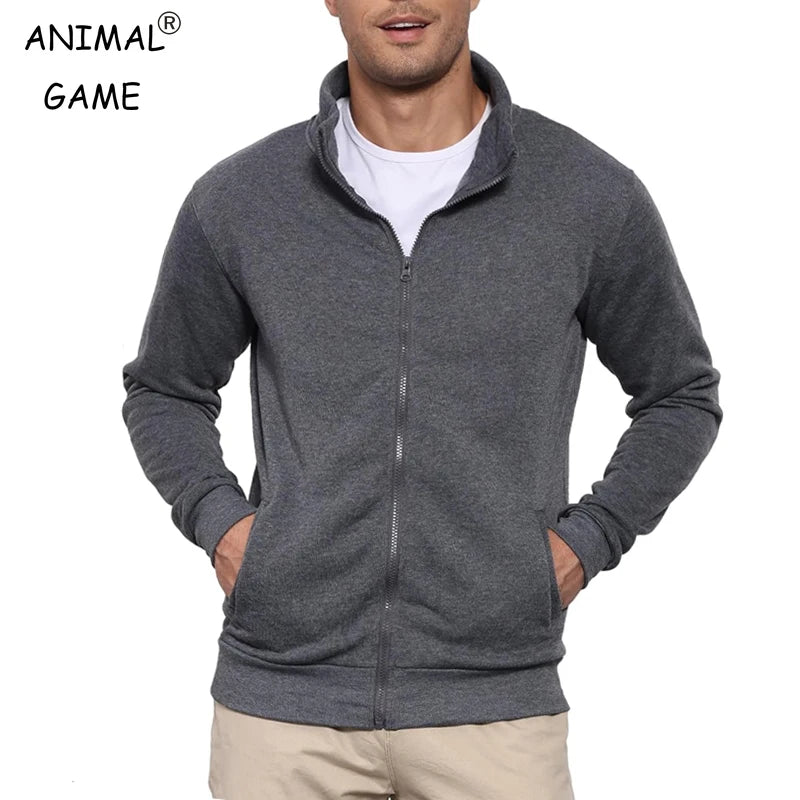 New Men's Sweat Jacket Pullover Hoodie Sweatshirt Man Without Hood with Zip Jacket Outdoor Sport Lightweight Streetwear M-3XL - Matrix Studios