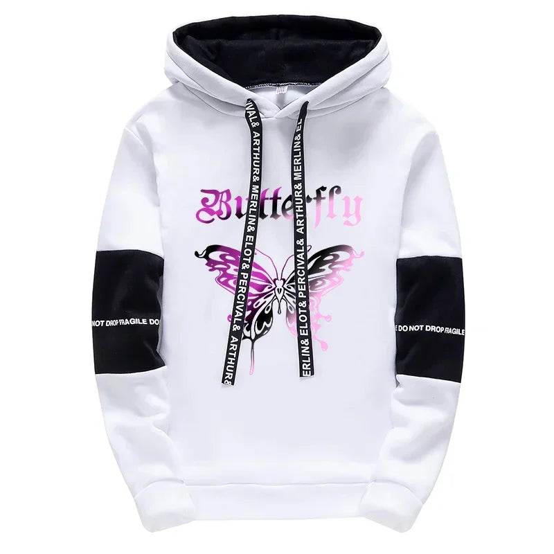 2026 Urban Fashion Loose Coat Letter Print Hoodie for Woman High Grade Y2K Korean Style Hooded Long Sleeve Sweatshirt - Matrix Studios