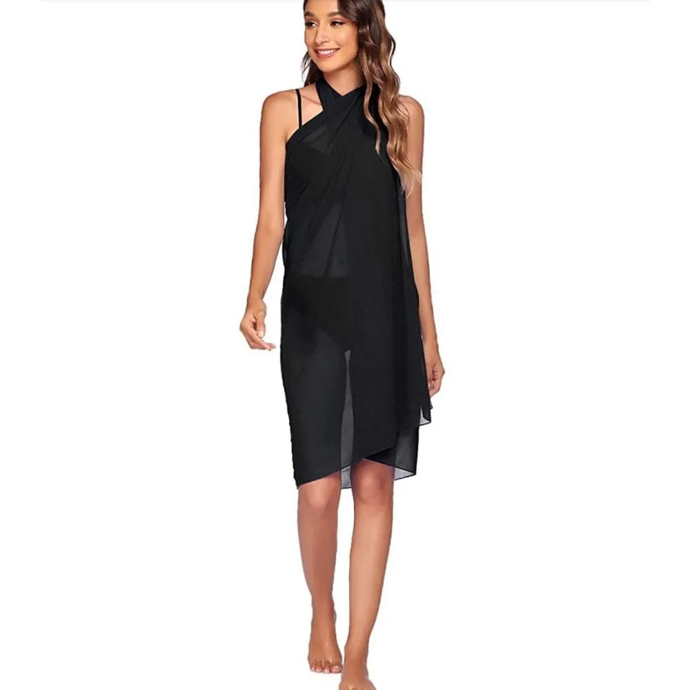 Fashion Multicolor Bikini Cover-ups Chiffon Sexy Beach Skirt Travel Vacation Swimsuit Coverup Female - Matrix Studios