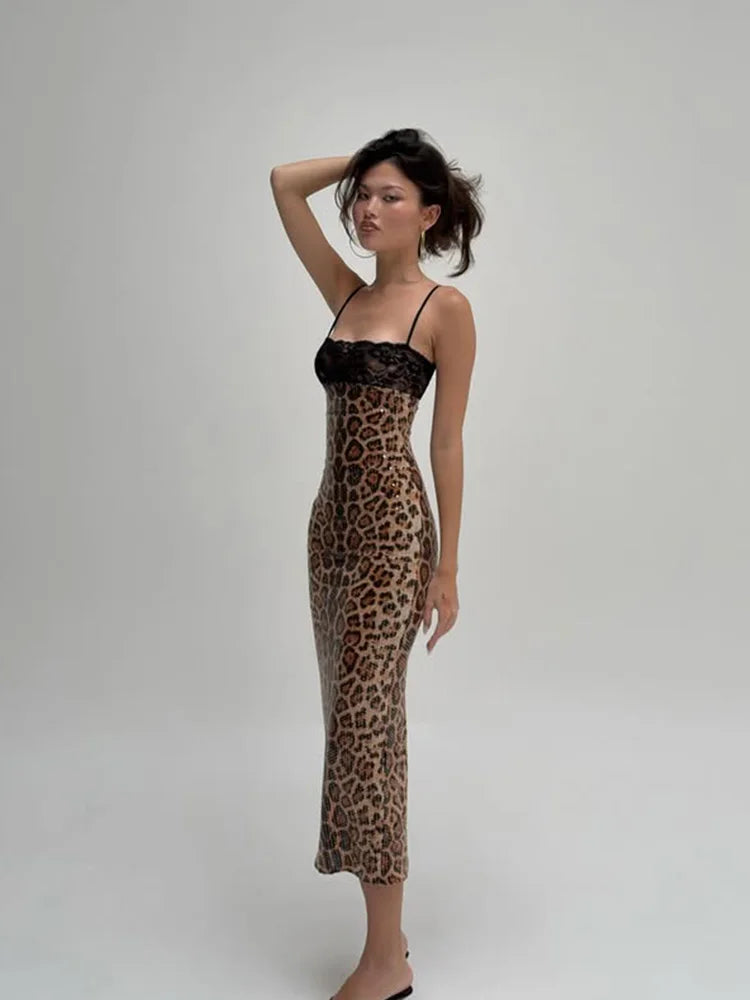 Lace Patchwork Maxi Dresses For Women Fashion Sexy Streetwear Straps Sleeveless Slash Neck Side Split Long Vestidos Robes Female - Matrix-studios.com