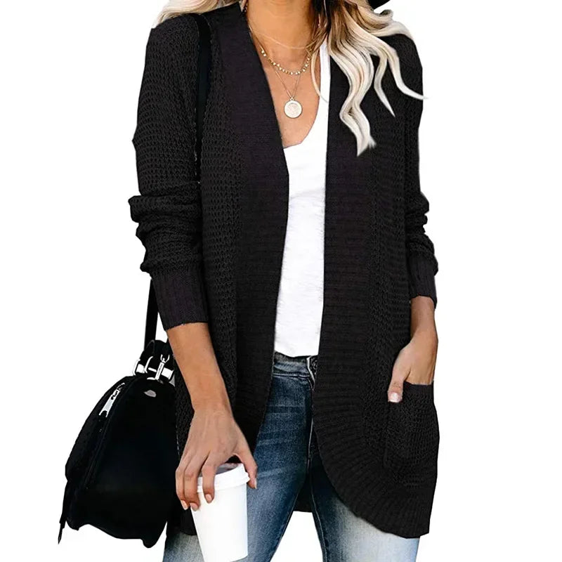 Fashion Women Cardigan Autumn Harajuku Knitted Sweater Basic Jacket Ropa Mujer Outerwear Thin Coat Streetwear New Woman Clothing - Matrix Studios