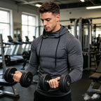Summer Men's Hooded Sweatwear Casual Long  Sleeve Loose T-shirt Solid Color Lightweight Hoodie Fitness Breathable Tops - Matrix Studios