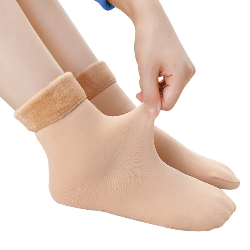 1/2/3/5/10Pairs Thermal Socks Women Winter Warm Thicken Fleece Short Socks Cashmere Wool Socks Snow Velvet Boots Home Floor Wear - Matrix Studios