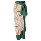 2026 New Sexy Print Retro Swimwear Beach Dress Cover Up Long Skirts Skirt Party Outfits Swimsuit Beachwear - Matrix Studios