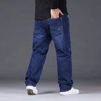 Mens Large Size Black Jeans 10XL Oversize High Waist Loose Trousers Husband Plus Size Loose Denim Trousers Blue Male Denim Pants - Matrix Studios