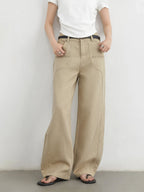 CHIC VEN Women Jeans Solid Loose Casual New Split Wide Leg Denim Pant Workwear Female Trousers Spring Autumn 2025 - Matrix-studios.com