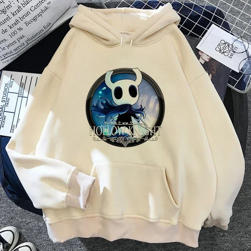 Hollow Knight Hoodies Men Korea Ulzzang Grunge Y2k Aesthetic Fmale Autumn and Winter Pullover Hoddies Graphic Streetwear - Matrix Studios