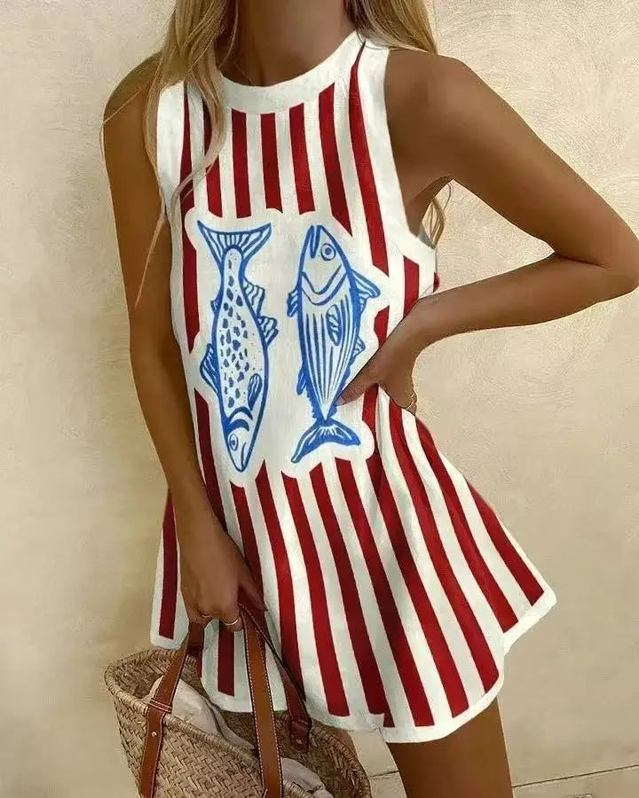 Beach Swimming Suit Dress Woman 2026 Short Cover Up Bikini Tunic Playa Ocean Casual Shirt Sleeveless Clothes Multiple Colors Sea - Matrix Studios