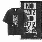 YG BODY BUILDING Printed Cotton Acid Washed Graphic Unisex T Shirt Cool CROSSFIT Streetwear Men Tshirts Big Size Tee for Men - Matrix Studios