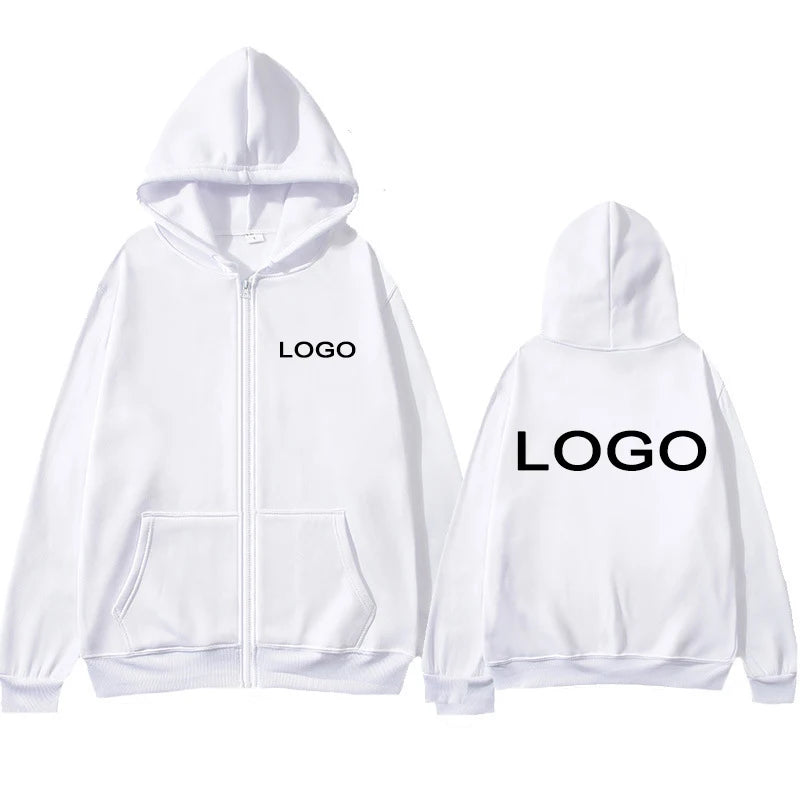 Customized Printed Men Women Zipper Up Hoodie Loose Casual Clothing Fashion Long Sleeve Hooded Pullover Personality Sweatshirts - Matrix Studios