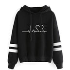 Womens Tracksuit Casual Stripe Versatile Sweatshirt Black Sweatpants Loose Print High Quality Outfits Single Piece Hoodies Pants - Matrix-studios.com