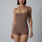 Hot Women Sexy Lace Patchwork Bodysuit Sports FitnessSkinny Shaperwear Camisole Square Neck Spaghetti Strap Slimming Bodycon - Matrix-studios.com