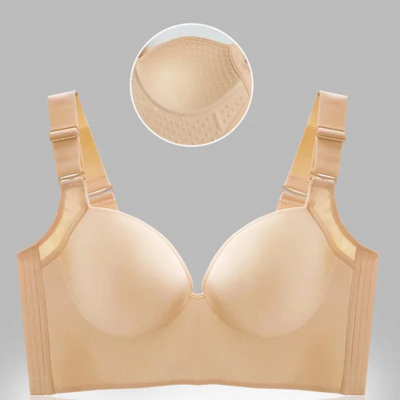 Wireless Push Up Bras for Women Full Coverage Solid Underwear Female Adjustable Plus Size Lingerie 38 40 42 48 50 C D E - Matrix Studios