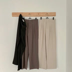 High Waist Women Suit Pants Fall Straight Office Ladies Korean Fashion Trousers Casual Button Loose Female Black Pants New 2024 - Matrix-studios.com