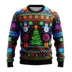 Neon Snowman Graphic Sweatshirts 2025 Merry Christmas 3D Printed Ugly Sweater For Women Clothing Snowflake Gifts Boy Tracksuit - Matrix Studios